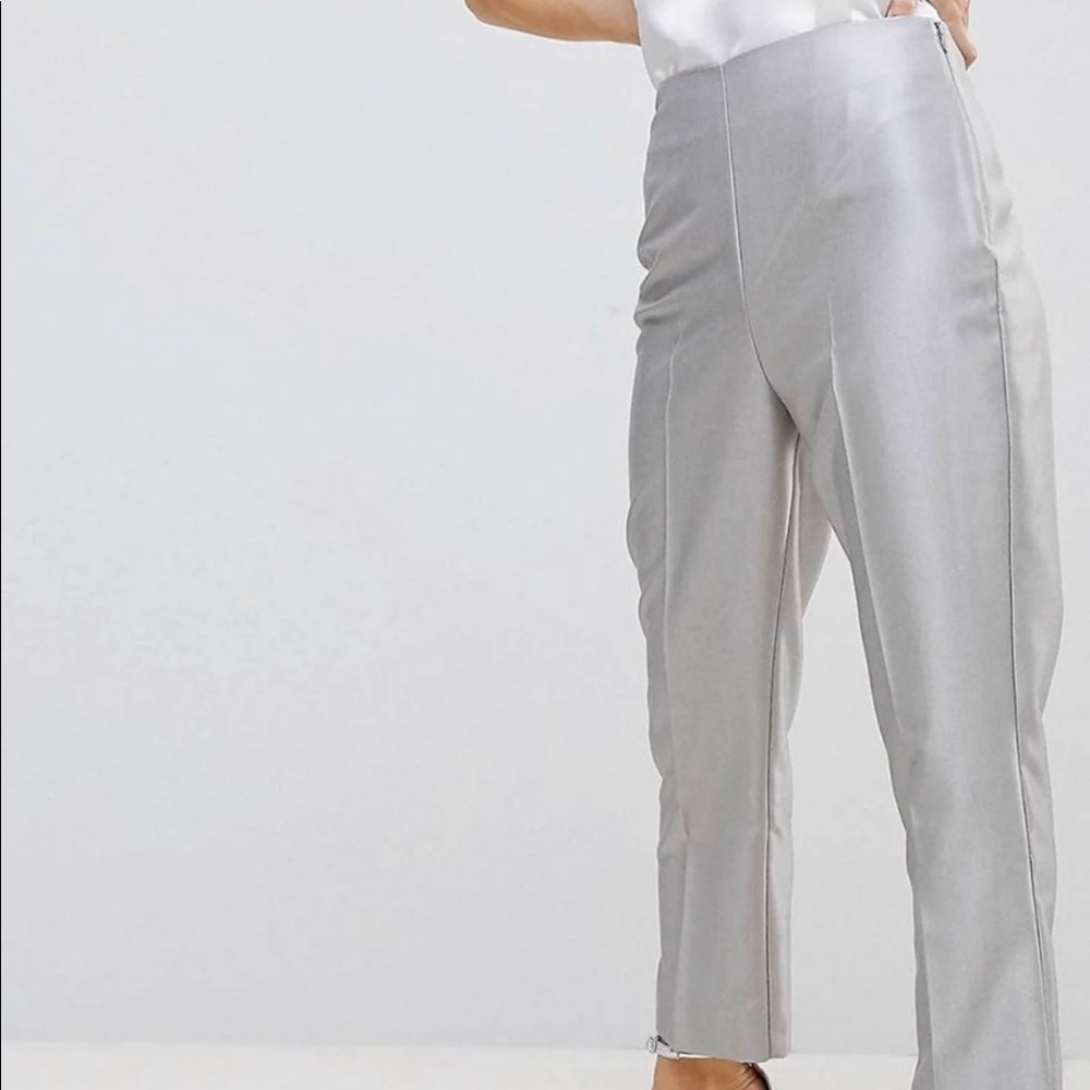 ASOS Petite slim tailored Silver pant